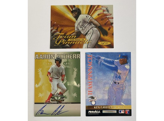Aaron Altherr 2011 Autograph Leaf Valiant Card, 1992 Dual Side Brett Butler Ken Griffey, Frank Thomas And More