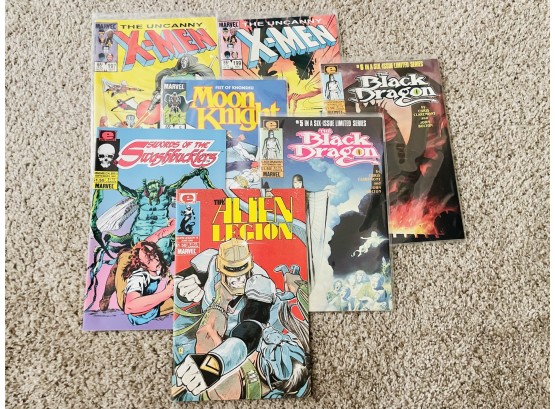 Epic Comics And Marvel Comics! 1980s! Moon Knight, The Uncanny X-men, The Black Dragon And More!