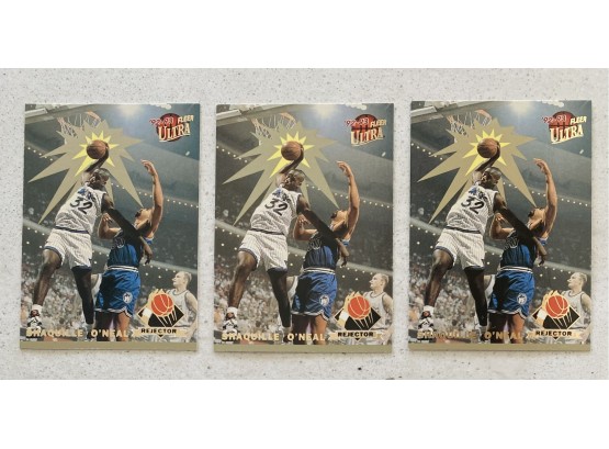 Duplicate 1993 Shaquille ONeal Orlando Rejector Series NBA Basketball Cards By FLEER (3 Count)