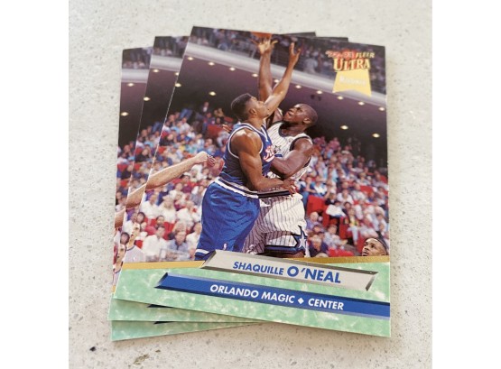 (3) Shaquille ONeal ROOKIE Orlando Magic 1992-93 Fleer Ultra NBA Basketball Cards