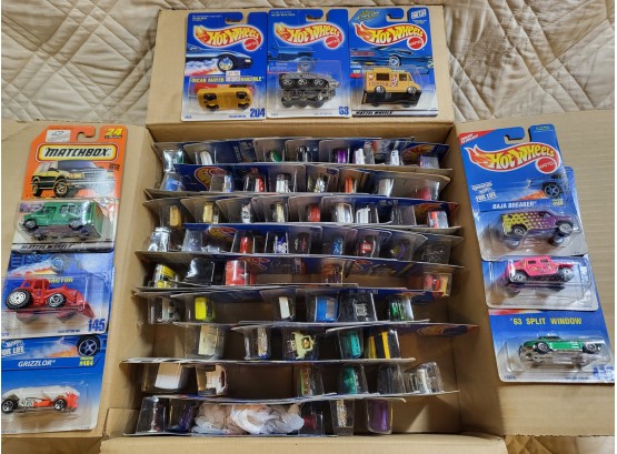Previously Unopened Box Of Hot Wheels & Matchbox Cars