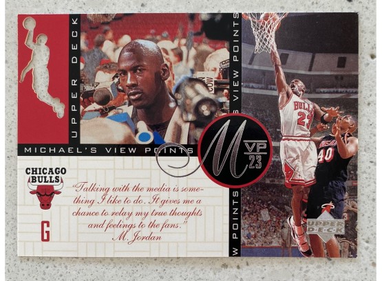 1997 Michael Jordan Chicago Bulls MVP View Points NBA Basketball Card By Upper Deck