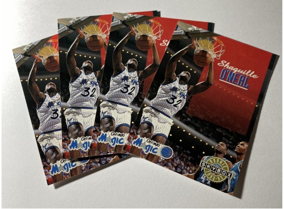 1993 Skybox Shaquille ONeal Orlando Magic ROOKIE CARDS! NBA Basketball Cards (4 Count)
