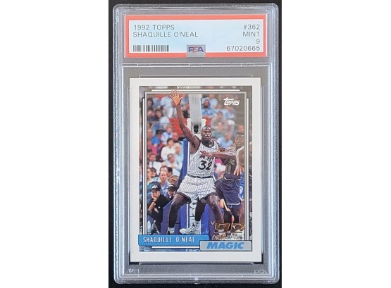 Shaquille O'Neal, Rookie, PSA 9, 1992 Topps