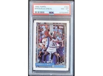Shaquille O'Neal, Rookie, PSA 8, 1992 Topps