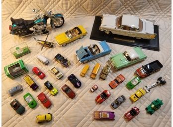 Variety Of Model Cars, Motorcycle & Helicopter