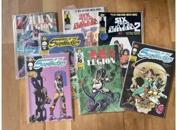 Assortment Of Comic Books By Epic Comics! Swords Of The Swashbucklers, Alien Legion, And Other Limited Series