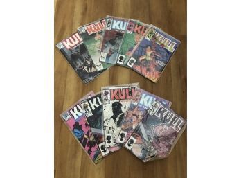 Vintage 80s Kull Marvel Comic Collection In Plastic Covers (10)