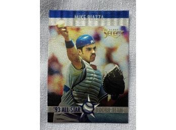 1993 Mike Piazza All Star Rookie Team Card 5 Of 10 In Series, Dodgers, MLB Baseball Trading Card