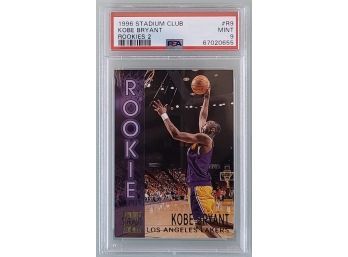 Kobe Bryant, Rookie, PSA 9, 1996 Stadium Club