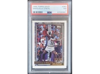 Shaquille O'Neal, Rookie, PSA Graded, 1992 Topps Gold