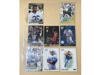 2 Sleeves Of Sports Cards: NBA Basketball, MLB Baseball, NFL Football Favorites And Some Autographs