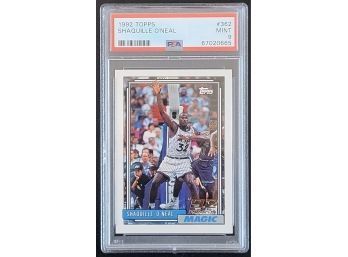 Shaquille O'Neal, Rookie, PSA 9, 1992 Topps