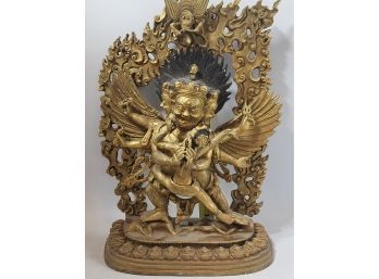 Vajrakilaya Statue Tibetan Brass Buddha Statue