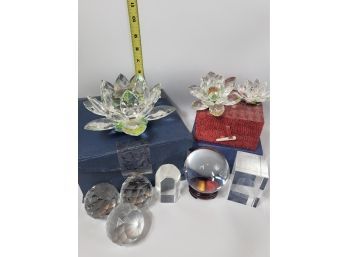 Set Of 11 Chrystal Pieces