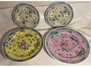 Floral China Plates (set Of 4)