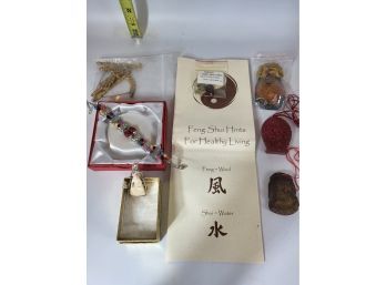 Array Of Amulets, Charms, And Bracelet, 7 Pcs.