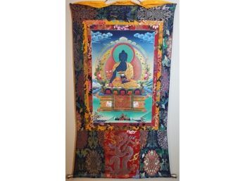 Medicine Buddha Thangka, 57 X 31'