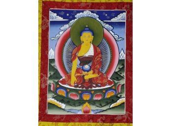 Buddha Shakyamuni Thangka, 33 X 19'