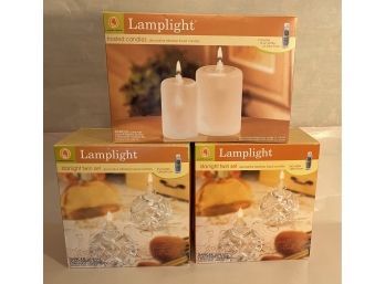 Lamplight Frosted Candle And Starlight Twin Set (includes Bottles Of Ultra-pure)