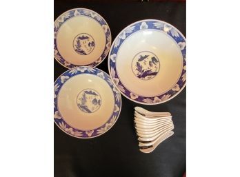 Blue And White Decorative Bowls