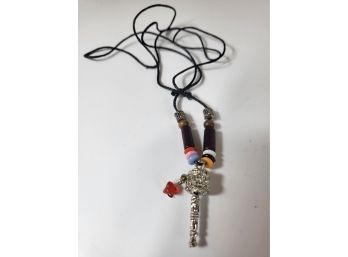 Tibetan Prayer Wheel Necklace W/bag