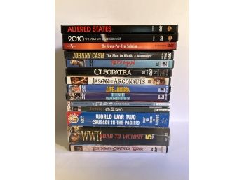 Assortment Of Classic Movies/shows And War Related Movies (14 Total)