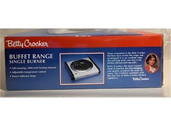 Betty Crocker Buffet Range Single Burner (self-cleaning, Adjustable Temperature Control)
