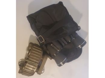 Two Sets Of Binoculars, One With Case