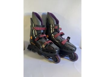 Astroblade Rollerblades, Black/purple/pink, Size Unknown (assuming M1213)