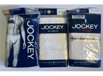 Assortment Of 4-Pack Low Rise Bikinis (M), Crew T-shirt(XL) 3-pack Mens Bikini Bottoms (M)100 Percent Cotton)