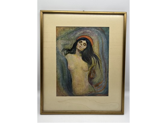 Framed Nude Female Abstract Art By EMing (approx. 11 3/4in X 14 1/4in With Frame)