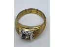 10 K Gold Ring With Gemstone, Weighs .4 Oz, Size 10.5