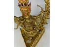 Goddess, Nine Head Tara. 11 Inches X 16 Inches. Weighs 5 Pounds 5.5oz. Needs Repair.