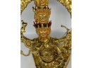 Goddess, Nine Head Tara. 11 Inches X 16 Inches. Weighs 5 Pounds 5.5oz. Needs Repair.