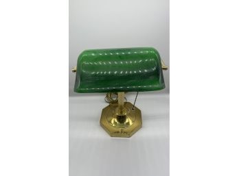 Gold And Green Antique Portable Lamp (15in In Height)
