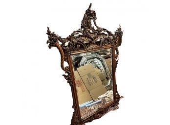 Carved Wood Framed Mirror, 59x39