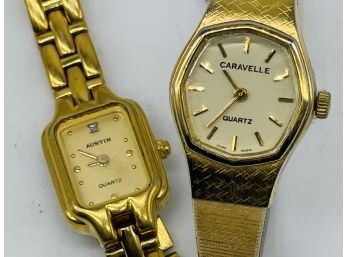 Ladies Watches, Austin Quartz And Caravelle Quartz - Untested