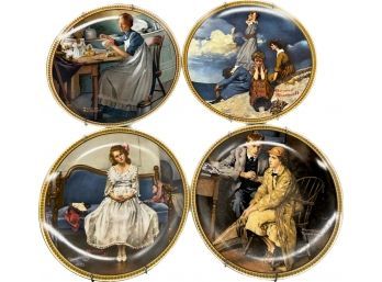 Norman Rockwells Rediscovered Women Collection Of 4 Plates