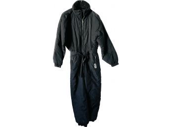 Woman's Black One Piece, Snowsuit, Dolman Sleeves, Zipper Pockets, No Size Listed, Appears To Be A Medium