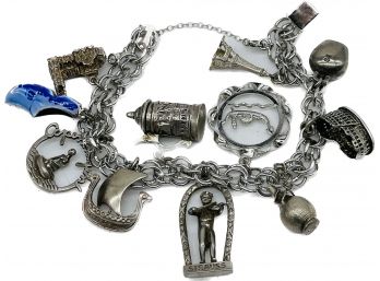 International Traveler Sterling Charm Bracelet