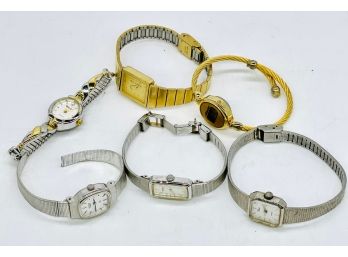 Ladies Watches, Timex, Citizens, Westclox, Allante, Seiko, Oscar De La Renta. Untested. Silver & Gold Tones.