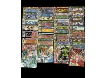 Collections Of Marvel Comics Group Comics Including Dazzler And Kazar The Savage Series (total Of 27)