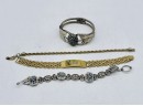 Ladies And Men Watches, Untested, Waltham, Nu Wave, Gemstone Silvertone Bracelets, Goldtone Bracelets