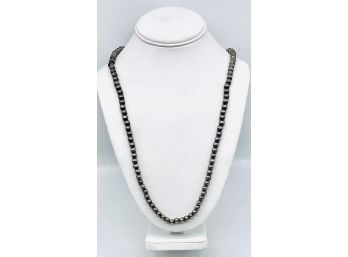 Silver Beads Marked 925 Necklace, Weights 2.3oz