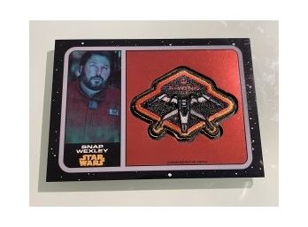 Star Wars Snap Wexley Art And Commemorative Patch. 177/401 Gold Stamped. Made Especially For The Force Awakens