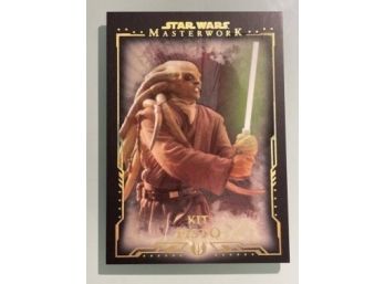 Star Wars: Kit Fisto.  98/99 Silver Stamped. Gold Lettering. Topps.
