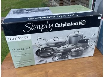 Simply Calphalon 14 Piece Set Of Nonstick Pans- New In Box