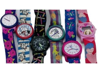 Collectible Watches. Untested. Cloth Wrist Bands.