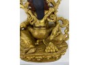 Jambhala Tibetan Buddha Statue With Gemstones, Weights 5 Pounds, 12.3 Oz.